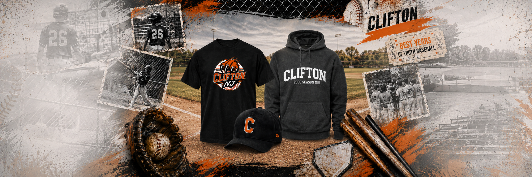 Clifton Baseball store header