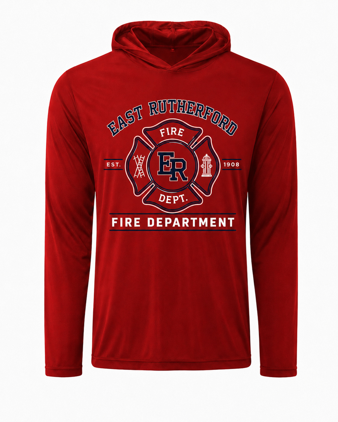 The ERFD Lightweight Hoodie in Red